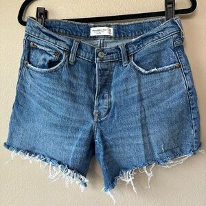 Abercrombie & Fitch Blue Jean Shorts Vintage Distressed